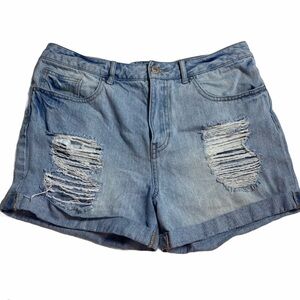Forever 21 high waisted distressed denim shorts